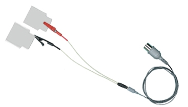 Eletrodo auto-adesivo para uso com clipe tipo jacaré